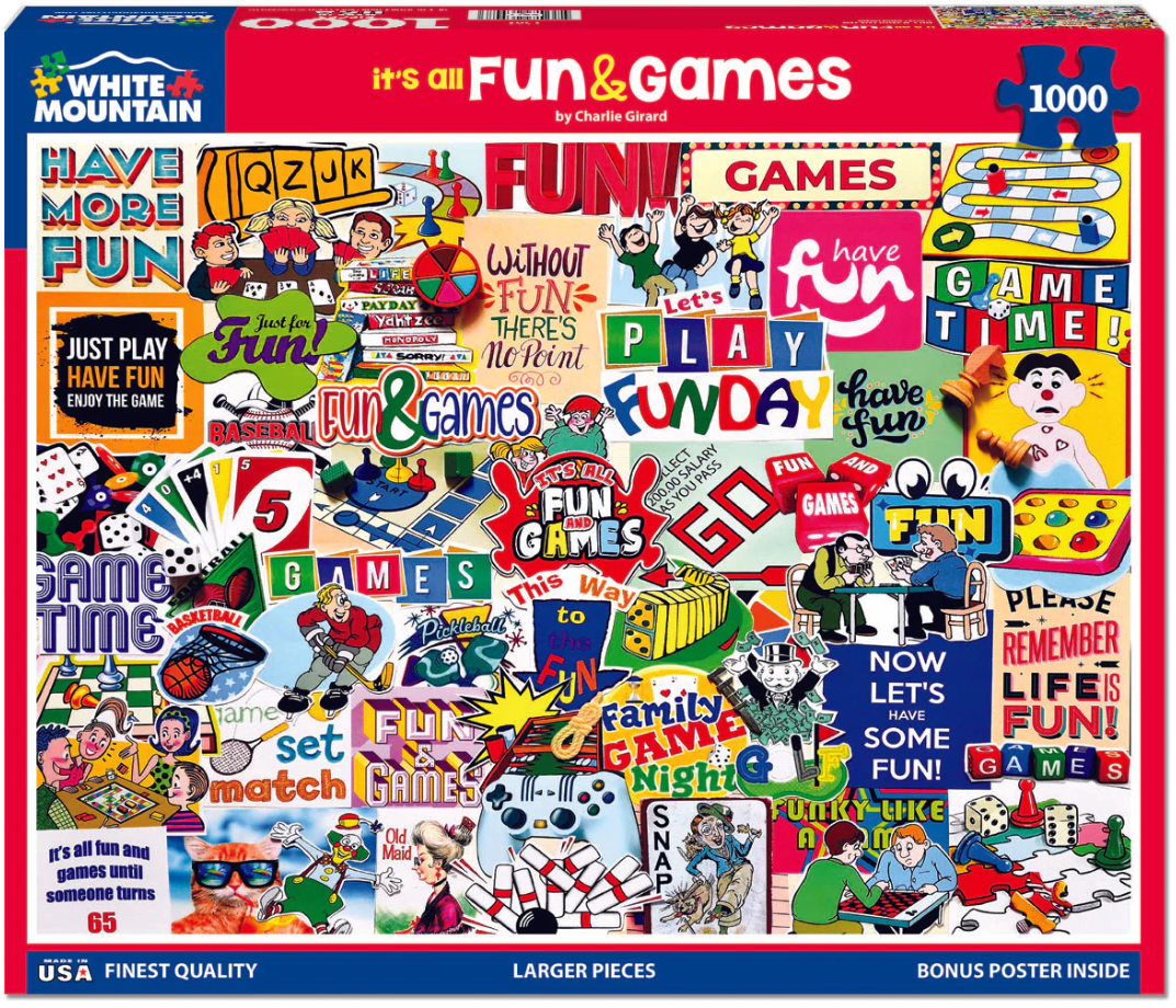 White Mountain Puzzles: It&#39;s All Fun &amp; Games (1000 Piece Jigsaw)