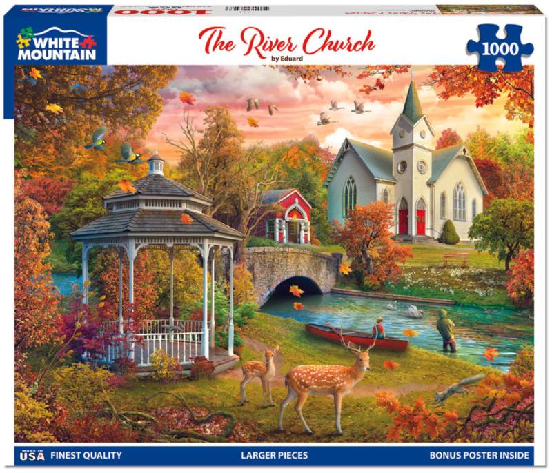 White Mountain Puzzles: The River Church (1000 Piece Jigsaw)