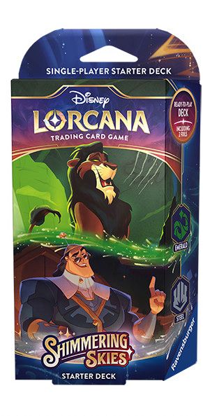 Disney Lorcana: Shimmering Skies Starter Deck Emerald Steel