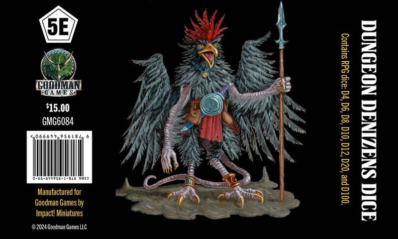 DCC- Dungeon Denizens Dice (5e) (Grey/Black)