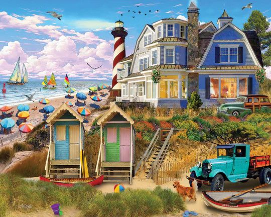 White Mountain Puzzles: Fun at the Beach (1000 Piece Jigsaw)