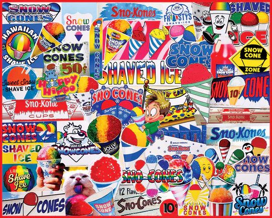 White Mountain Puzzles: Snow Cones (1000 Piece Jigsaw)