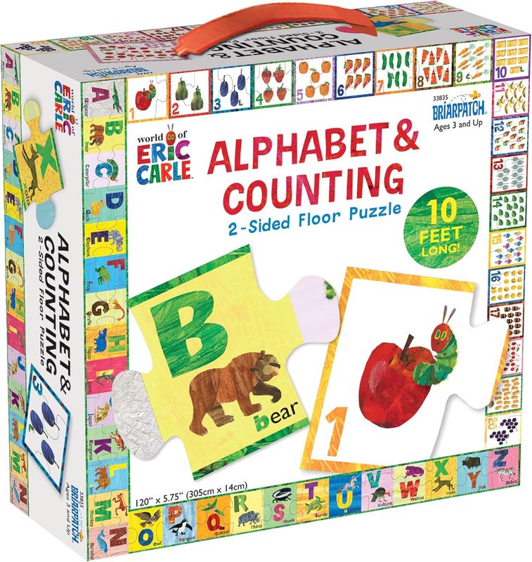 Eric Carle ABC/123 2- sided Floor Puzzle