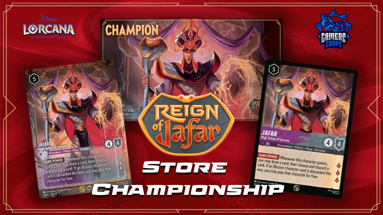 Disney Lorcana - Reign of Jafar Set Store Championship - August 2nd @ 12pm  (Fruit Cove, FL)