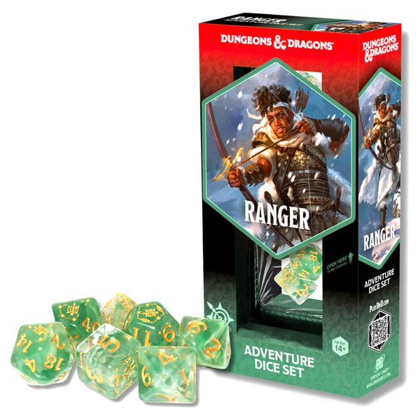 D&amp;D Adventure Dice - Ranger (Green/White)
