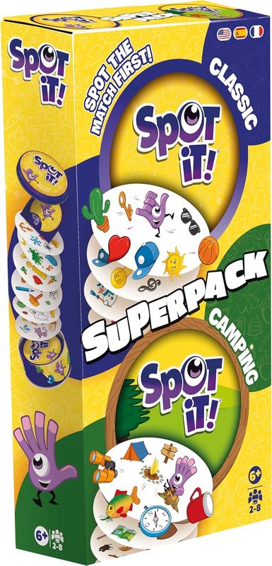 Spot It! Super Pack (2024 Refresh) Eco Big Box - Classic and Camping
