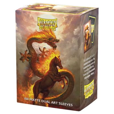 Dragon Shield  Sleeves: Standard DUAL- Matte  'Fire Horse 2026' Art, Limited  Edition (100 ct.)