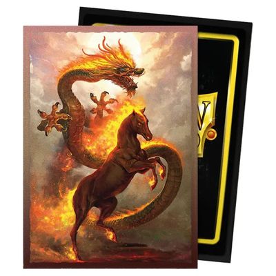 Dragon Shield  Sleeves: Standard DUAL- Matte  'Fire Horse 2026' Art, Limited  Edition (100 ct.)