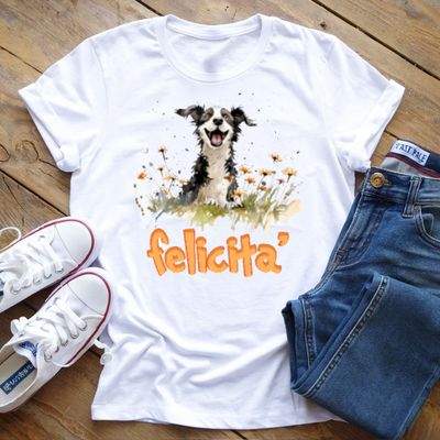 T-Shirt Cane Felicità T-Shirt Cane Felicità