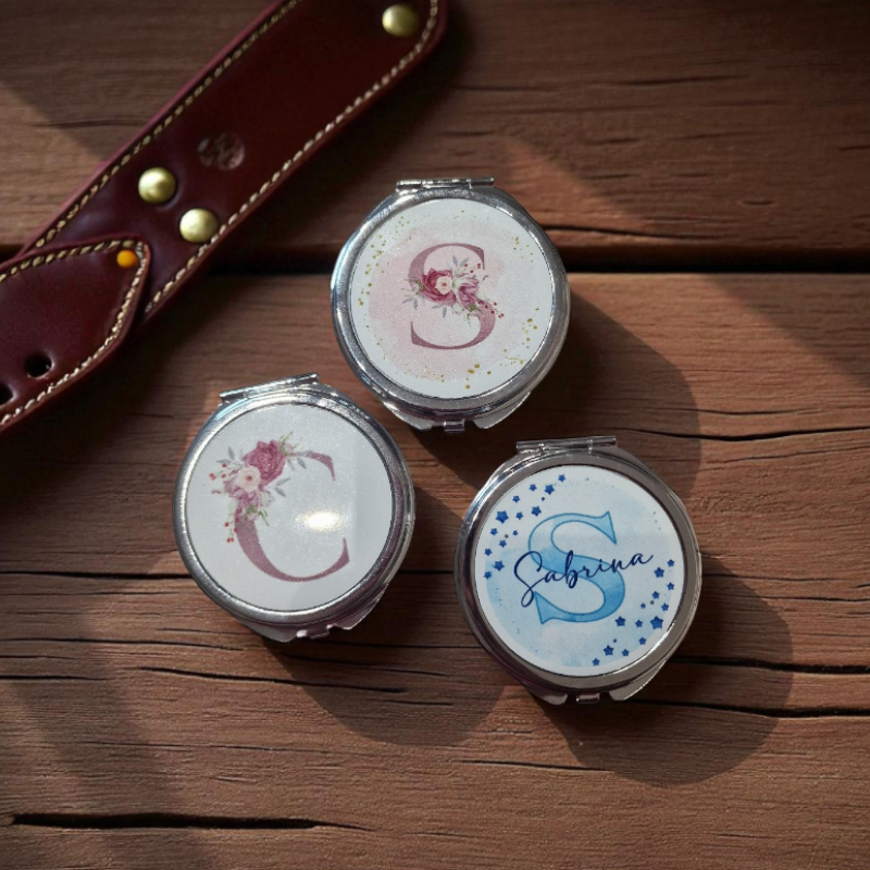 Specchietto da borsa con nome o immagine