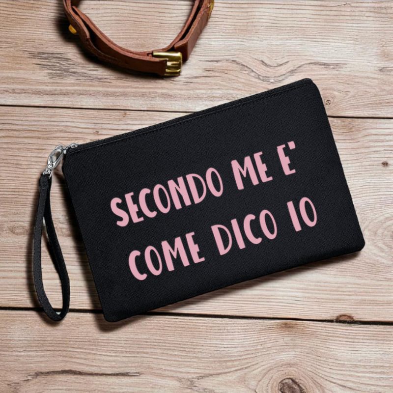Pochette Secondo me è come dico io, Colore Pochette: Nero, Con passamaneria (+ 5€): No