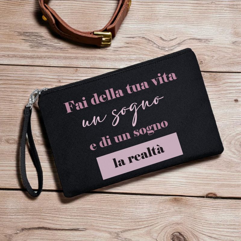 Pochette Fai della vita un sogno, Colore Pochette: Nero, Con passamaneria (+ 5€): No