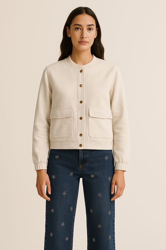 CHAQUETA BOMBER CRUDO