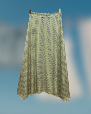 FALDA MIDI EVASÉ PRINT VERDE