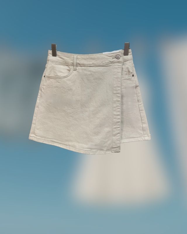 MINI FALDA SHORT DENIM BEIGE