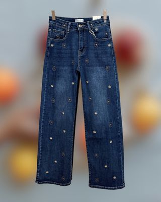 PANTALÓN DENIM BORDADO