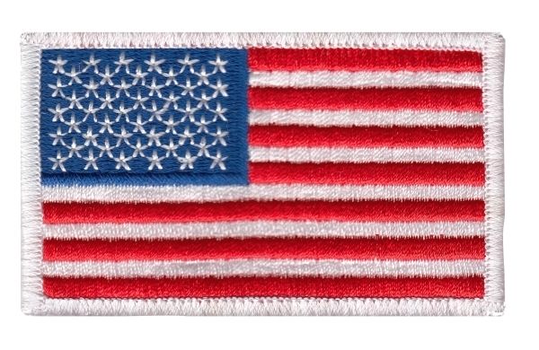 Hero's Pride 0005HP US Flag Patch White Border