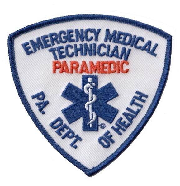 Hero's Pride 5311 PA DEPT OF HEALTH EMT PARAMEDIC Shoulder Patch, 3-3/4x3-3/4