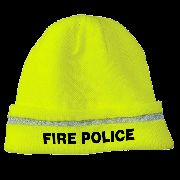 Neon Yellow Beanies Embroidered Titles with a Reflective Stripe