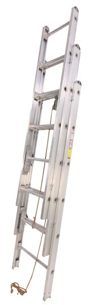 Duo Safety 3 Section Extension Ladders  Solid Beam Aluminum