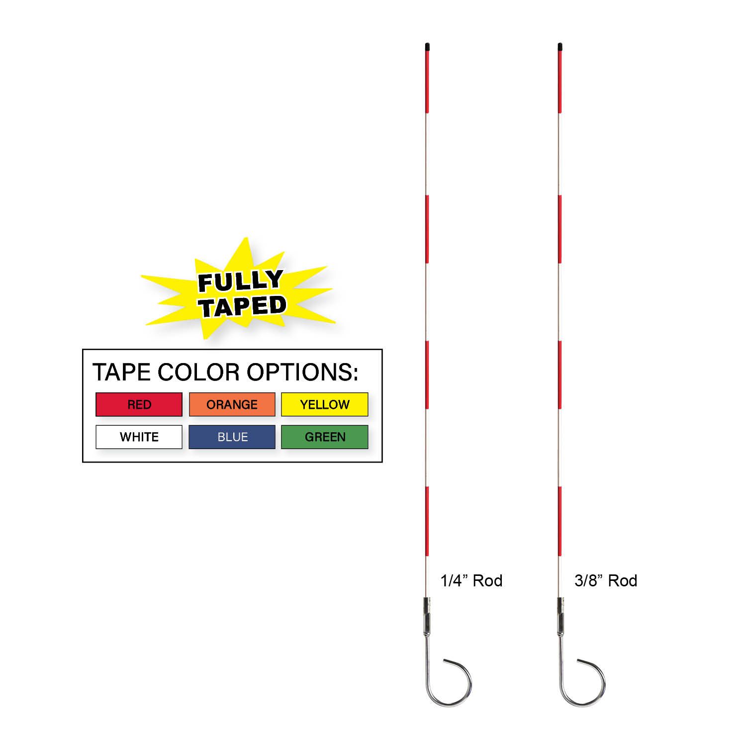Real Steel Cap Mount Hydrant Marker 1/4"  &  3/8"