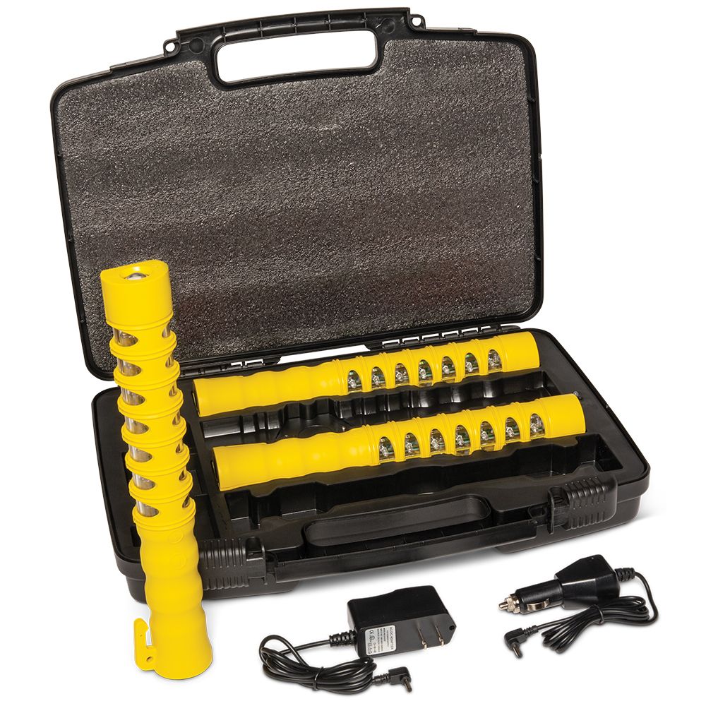 Baton Traffic Flare Kit with LEDs (3-pack)