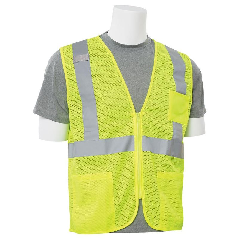 ERB S363P Zipper Economy Mesh Vest Class 2