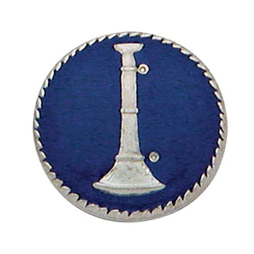 Smith & Warren C181B Single Bugle Badge Blue Background