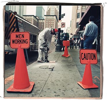 Snap-On Traffic Signs For Traffic Cones Horizontal