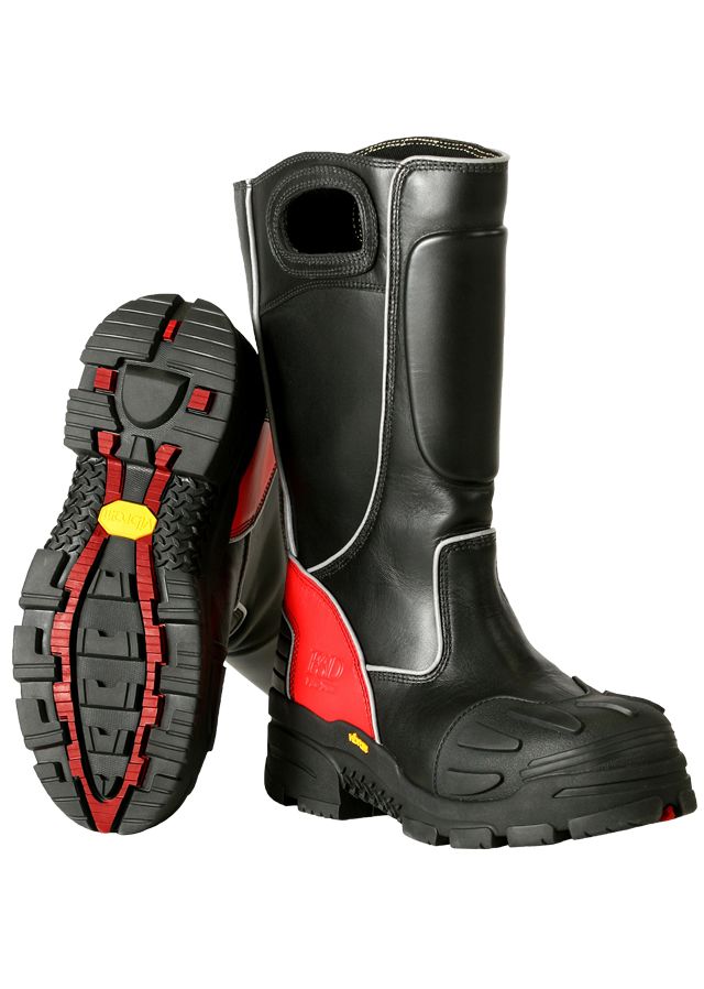 Fire-Dex FDXL-200 Red / Black Leather Boot