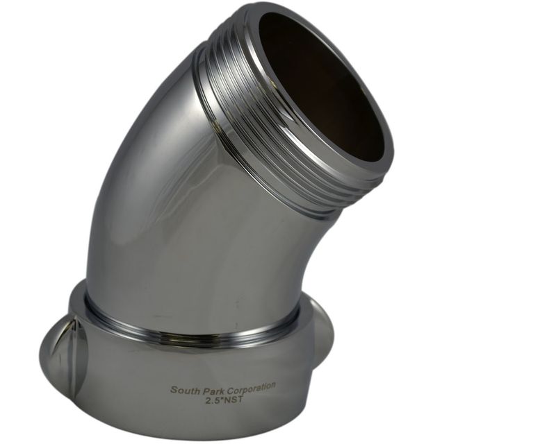 SE-3945 South Park Brass Chrome Plated, Apparatus Elbow 45 Degree