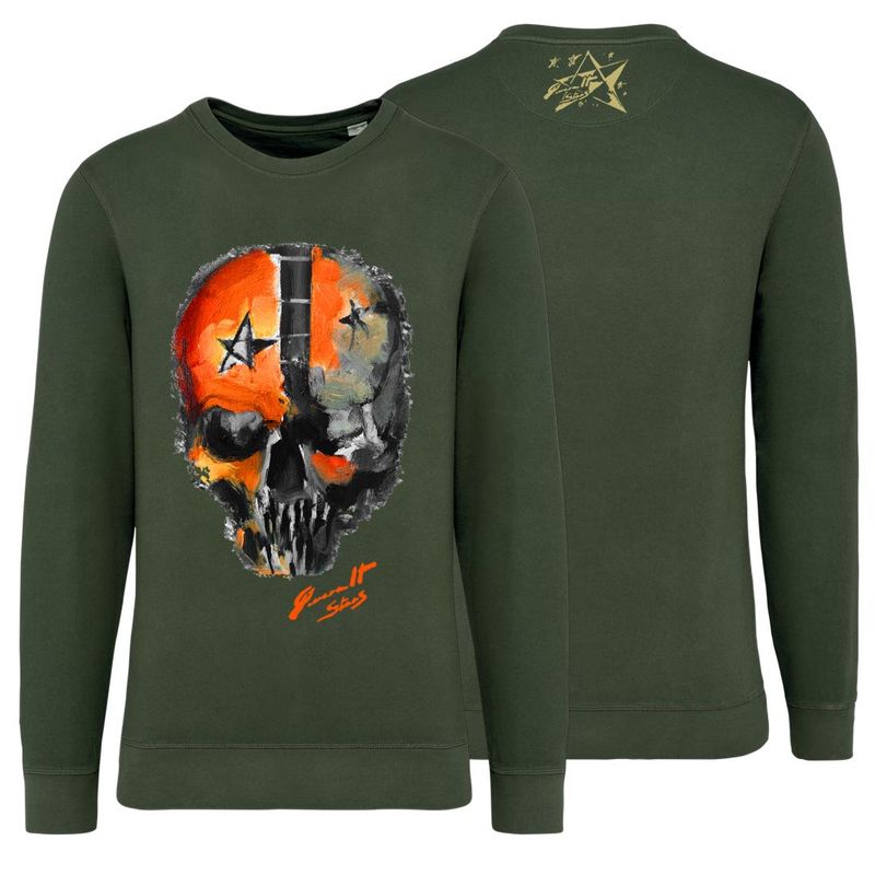 Sudaderas verde calavera