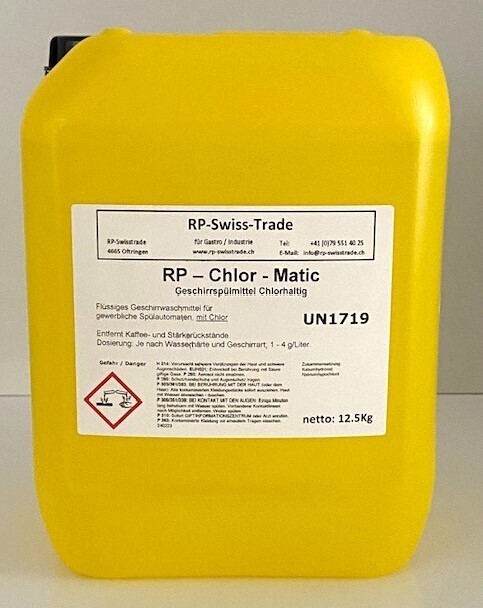 RP-Chlor-Matic  Chlorhaltig  Geschirrspülmittel                 Kanister 12.5 kg Preis / kg 4.90
