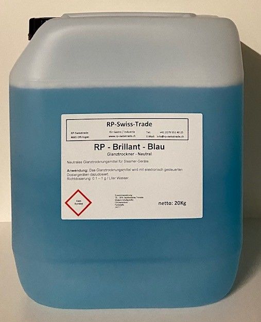 RP-Brillant-Blau  Glanztrockner,  neutral  Kanister 20L Preis / L CHF 5.10