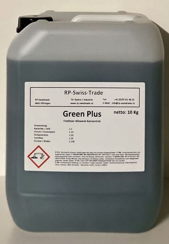 RP-Green-Plus   Fettlöser – Grill- &amp; Backofenreiniger 10 kg Kanister    Preis: CHF 13.90 pro kg