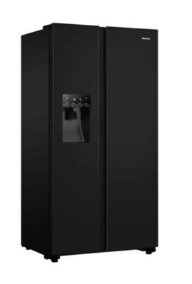 Hisense RS694N4TBE- American Style Fridge Freezer - Black (179.3cm x 91cm) (Non Plumbed)