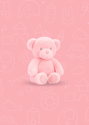 ECO FRIENDLY BABY GIRL BEAR BY KEEL TOYS - 16CM