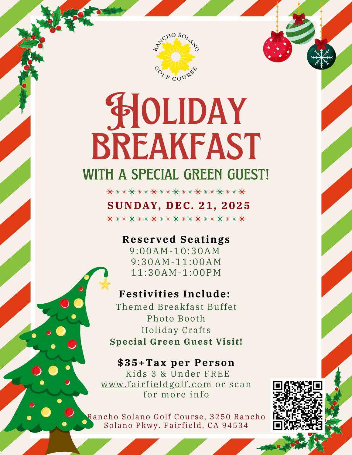 9:30AM-11:00AM Holiday Breakfast Seating