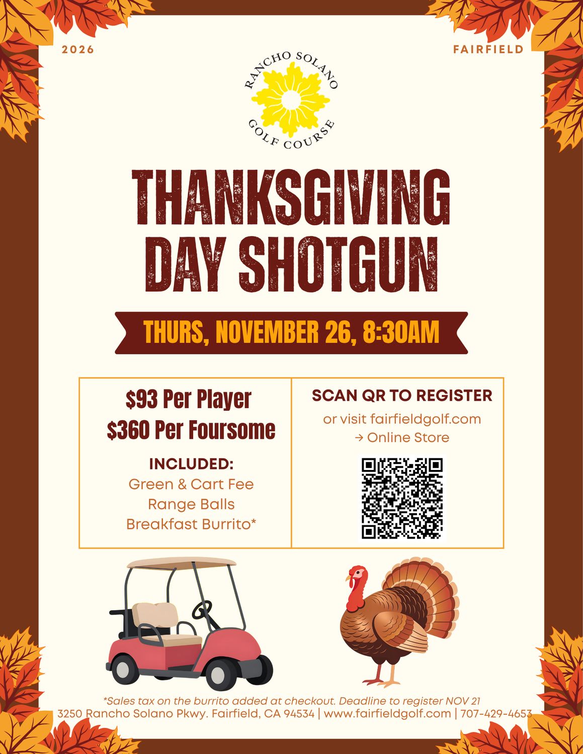 Thanksgiving Day Shotgun 2026 Rancho Solano