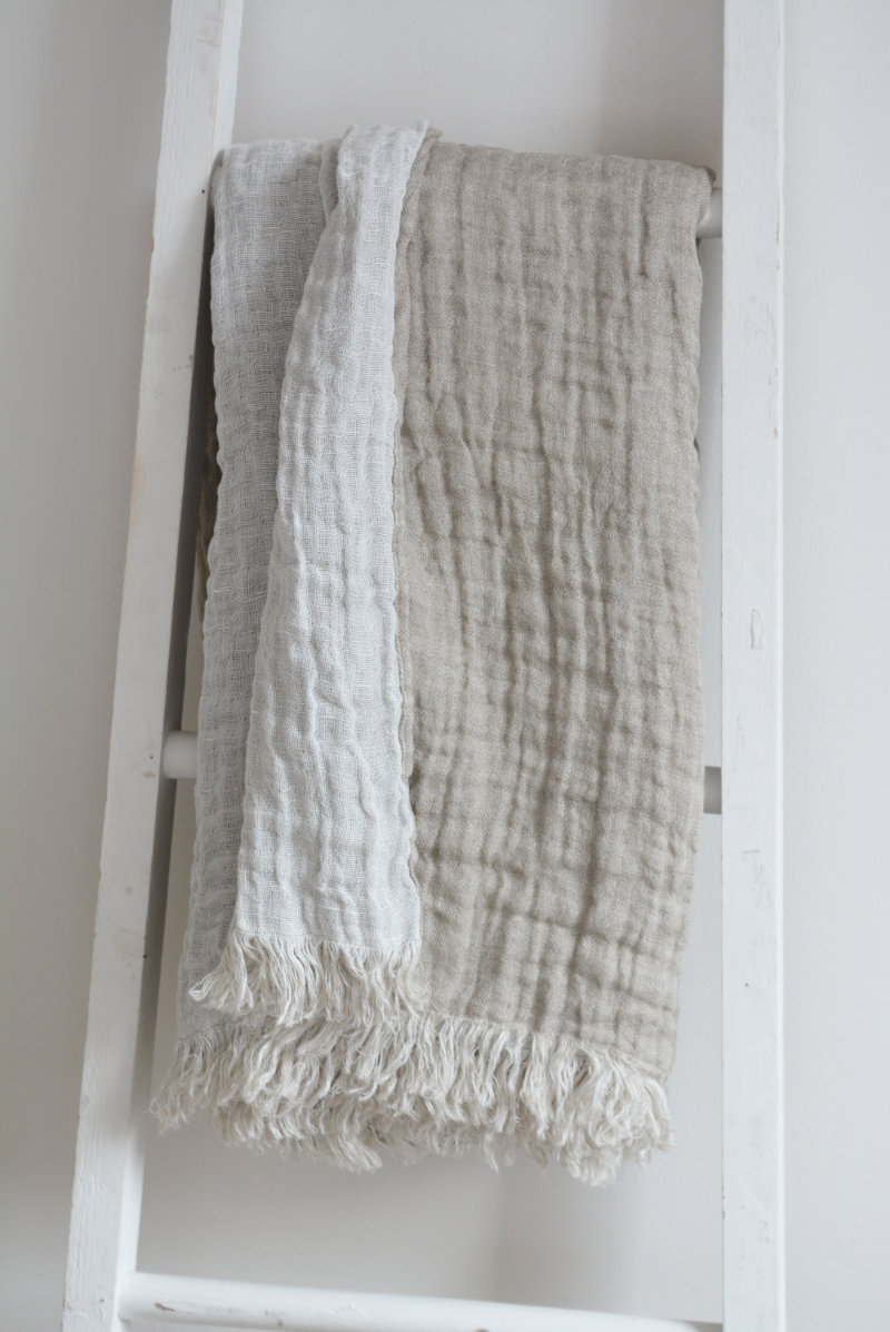 Palakas/pleed, naturaalne/valge