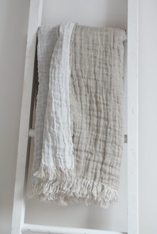 Palakas/pleed, naturaalne/valge