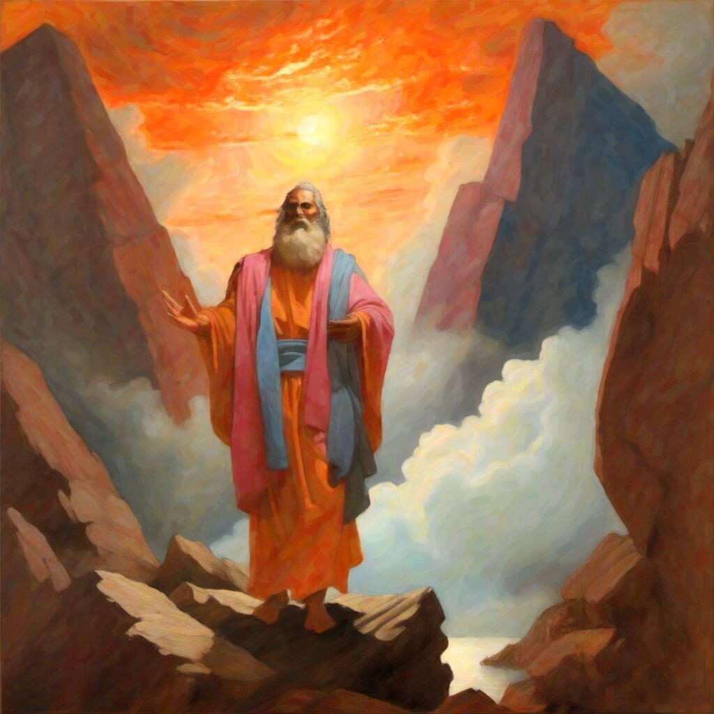 "Moses Ascending Mount Zion"