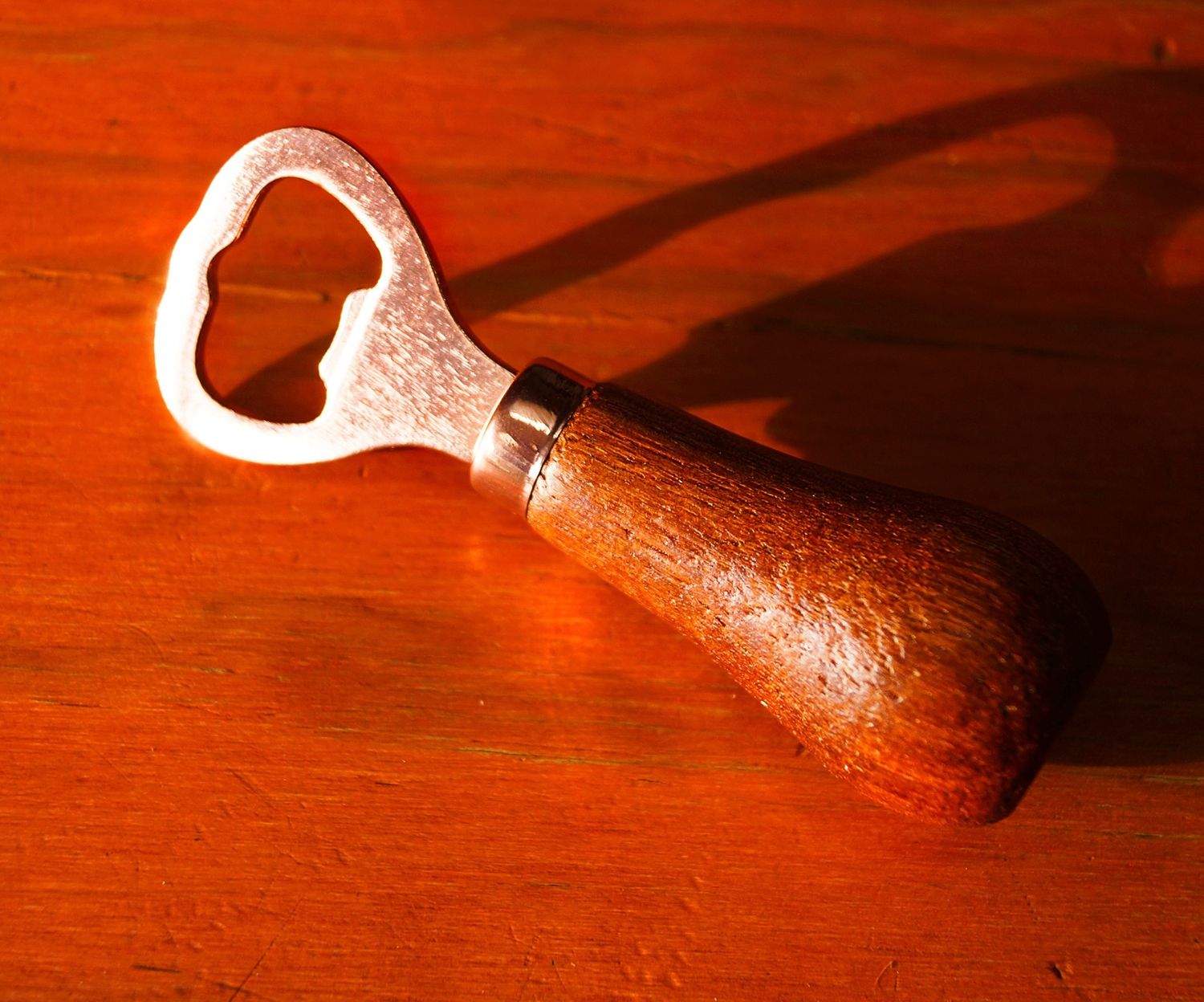 Rose Gold Acacia Wood Bottle Opener