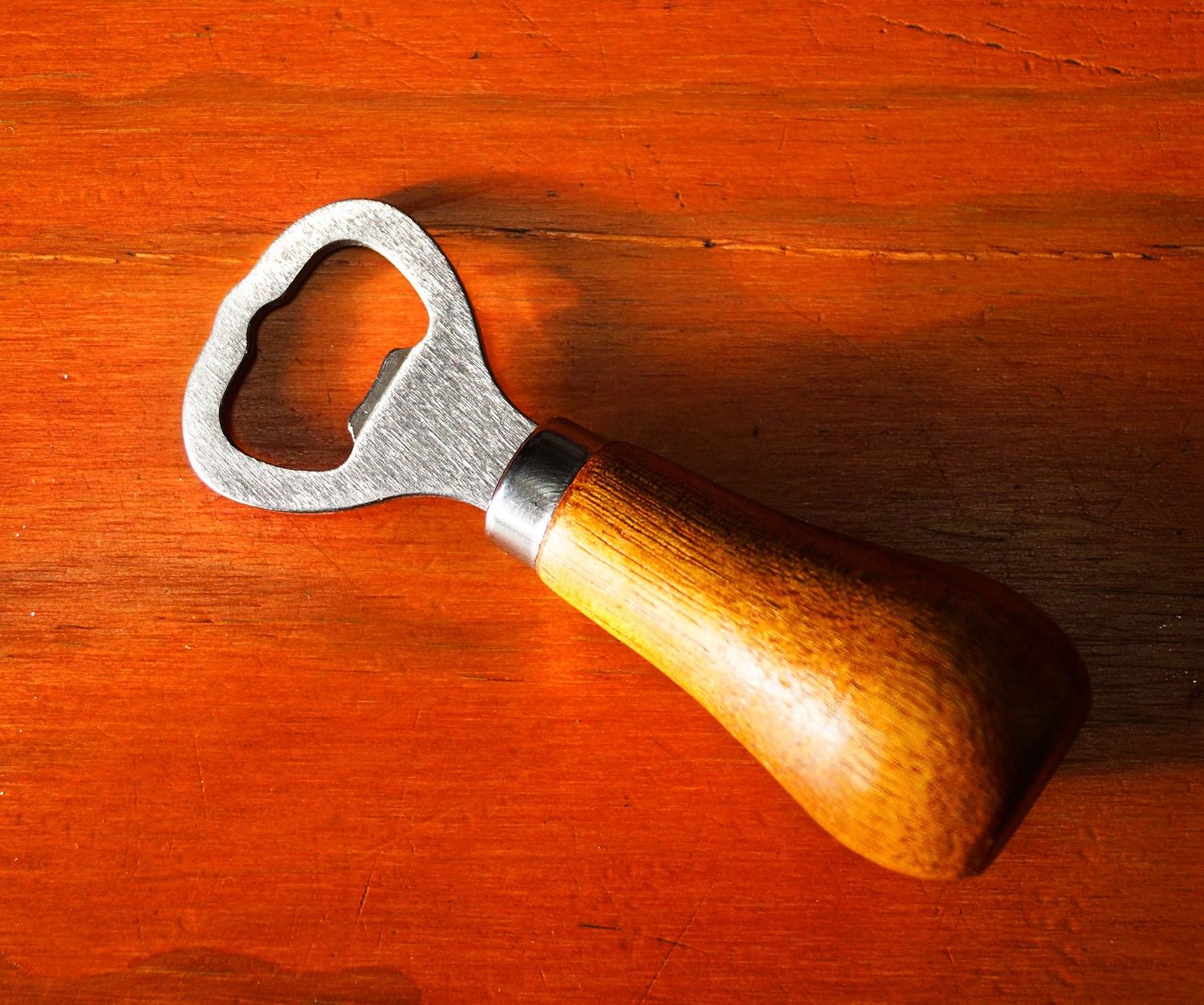 Silver Acacia Wood Bottle Opener