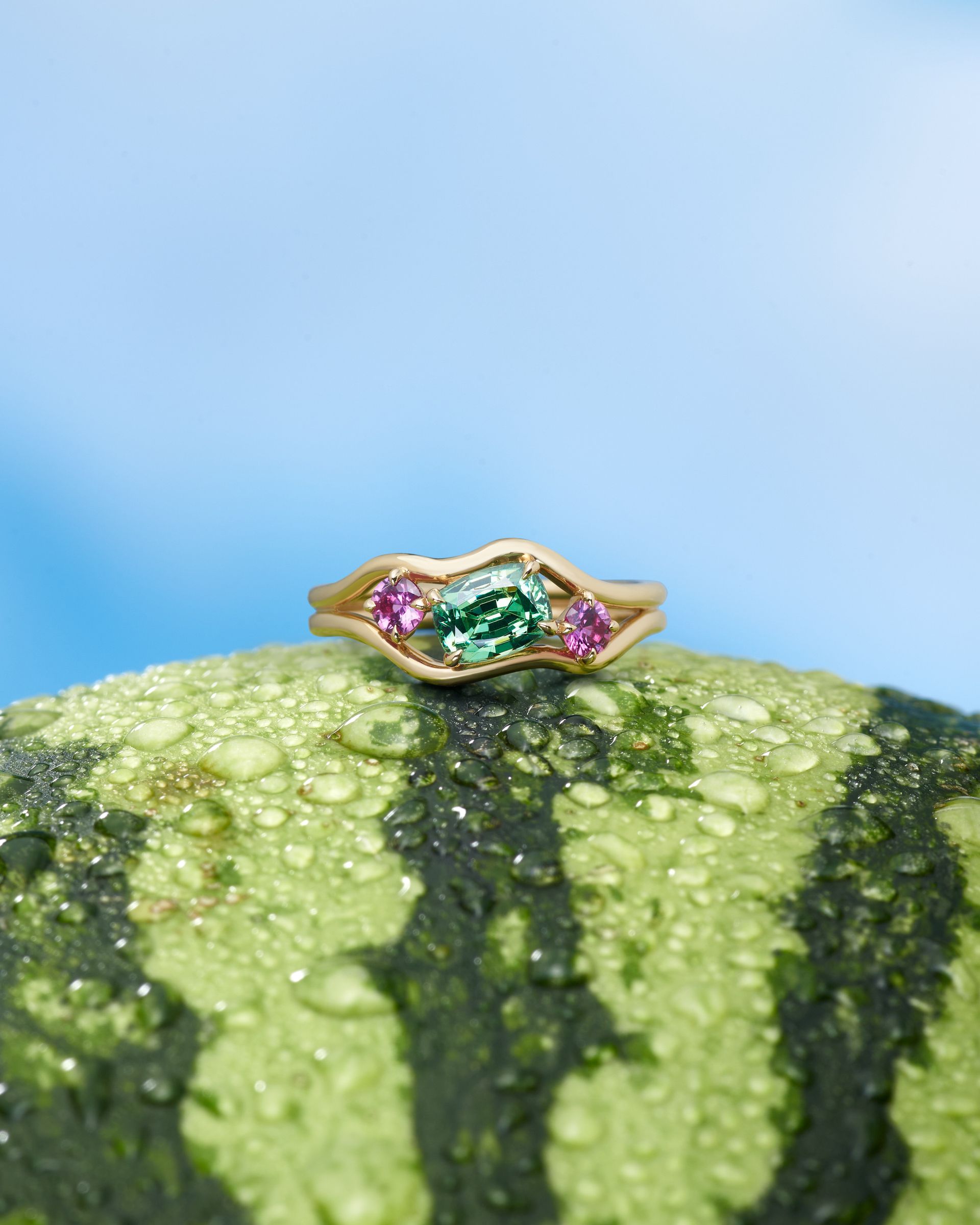 Watermelon Waves Ring