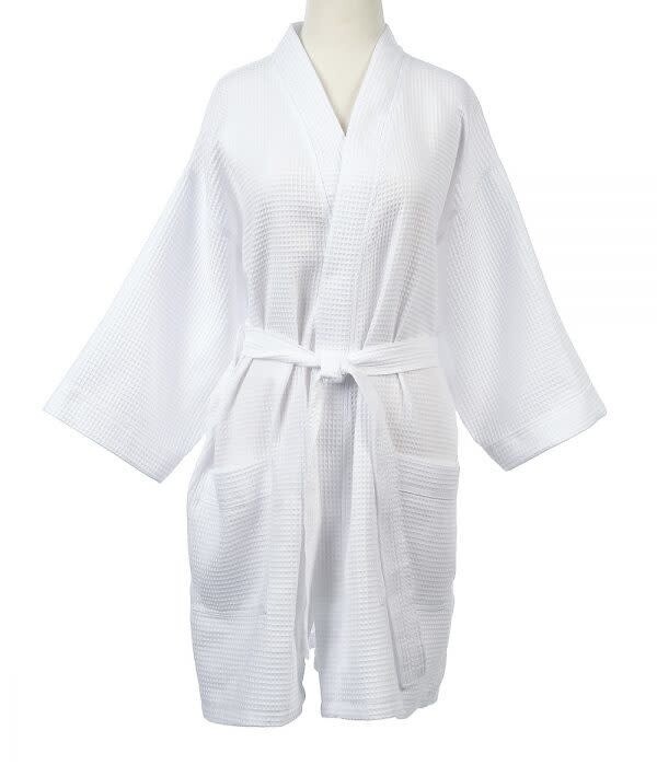 Short Waffle Weave Robe