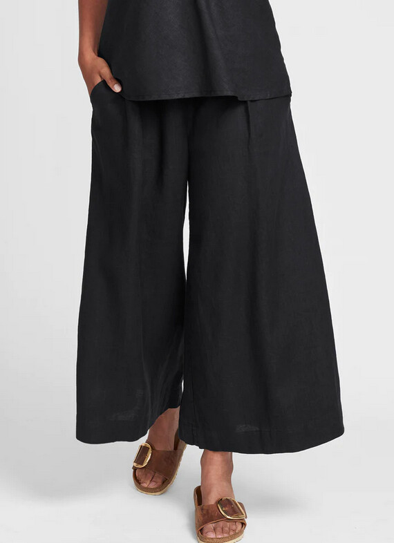 Pleated Pant, Color: Black, Size: P