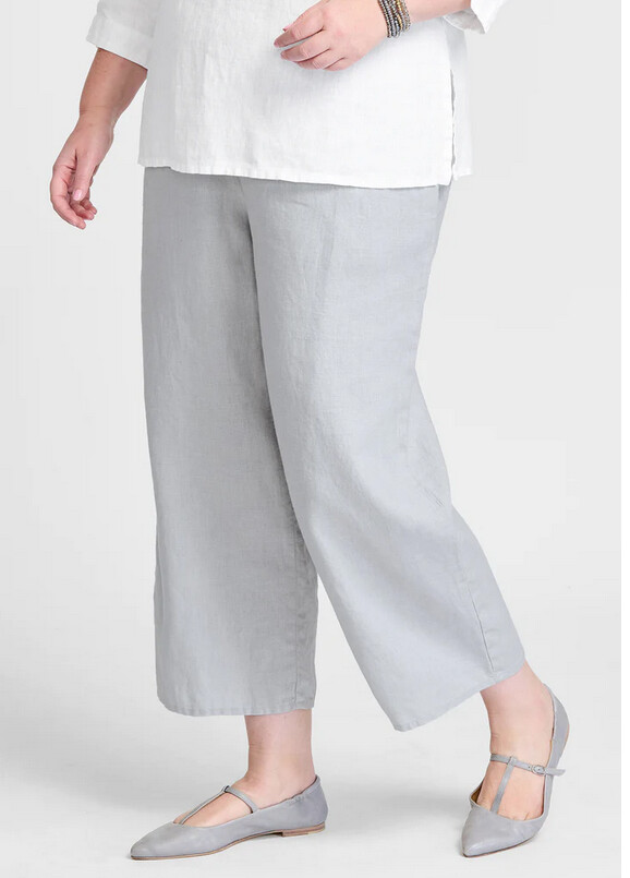 Flood Pants, Color: Silver, Size: P