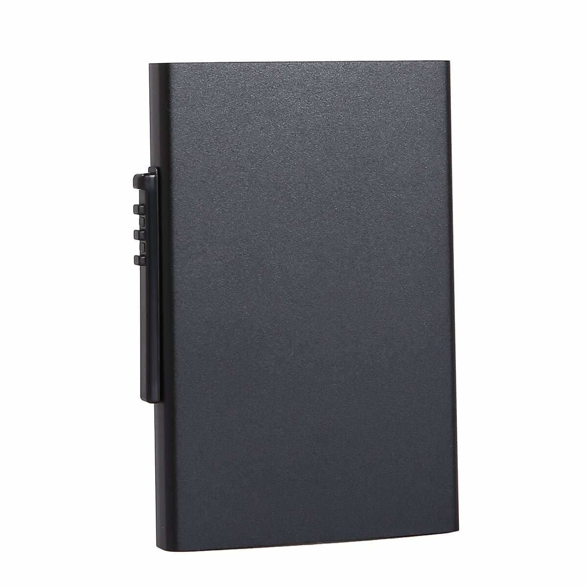 Auto RFID Credit Card Wallet, Color: Black