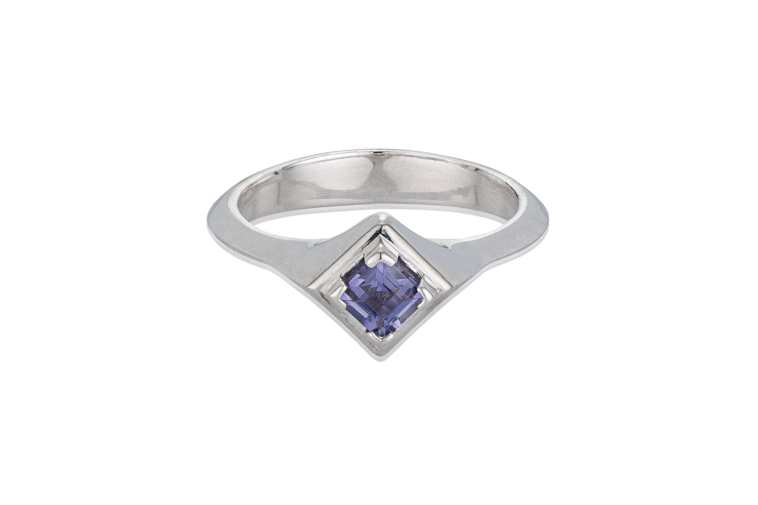Neutral Ground Stack  Ring, Color: Iolite, Size: 6